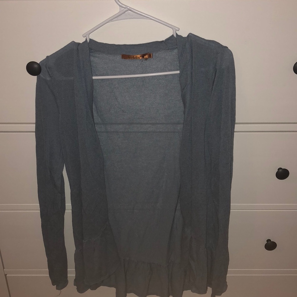 Blue cardigan